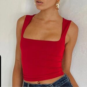 Princess Polly Back in Time Top Red Size 0